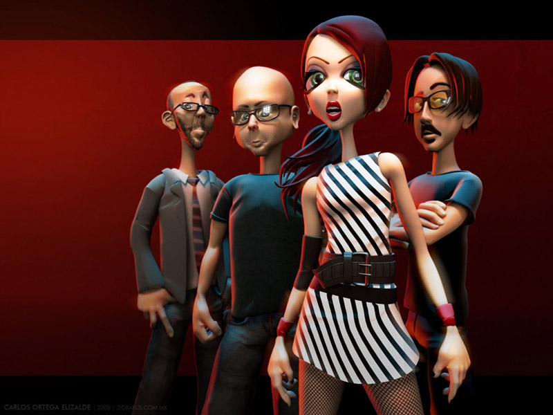 3D Pin-up character